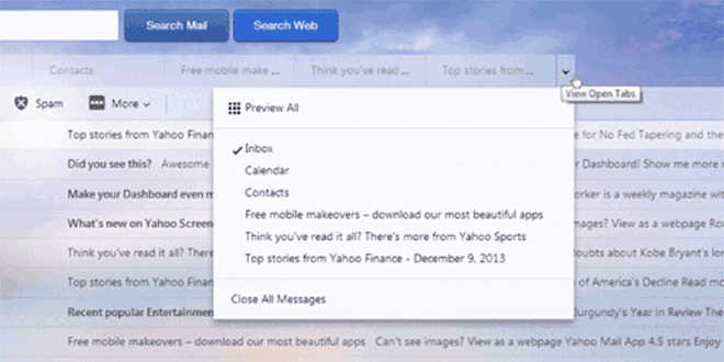 Yahoo Mail Preview All