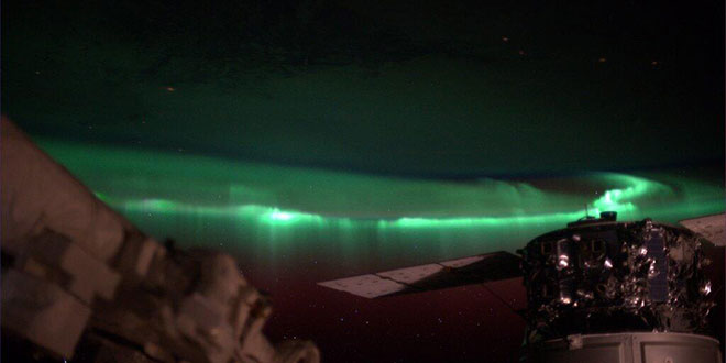 Aurora boreala ISS