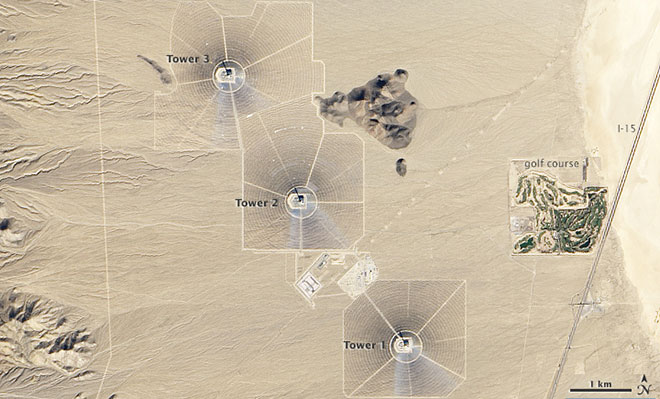 Ivanpah from space