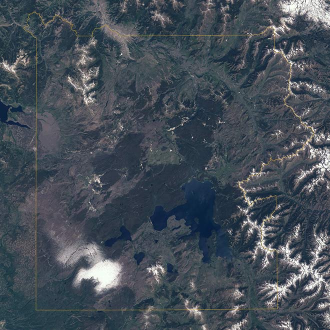 Yellowstone from space