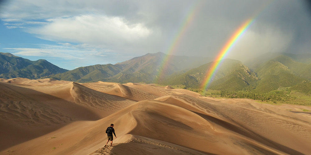 Great Sand Dunes rainbow